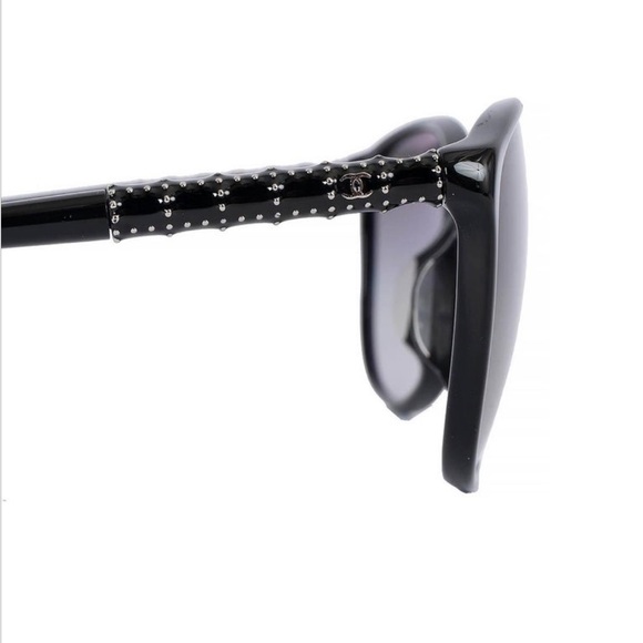 Chanel 5207 Black Studded Cateye Sunglasses - Picture 12 of 14